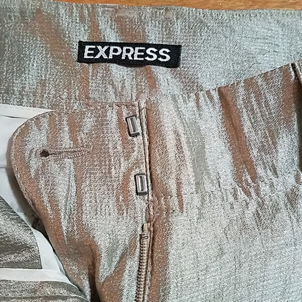 *Express Silver Pleated Shorts* - Picture 6 of 7